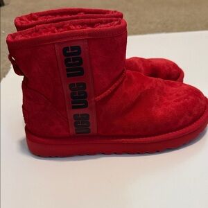 UGG Bold Red Suede Boots
